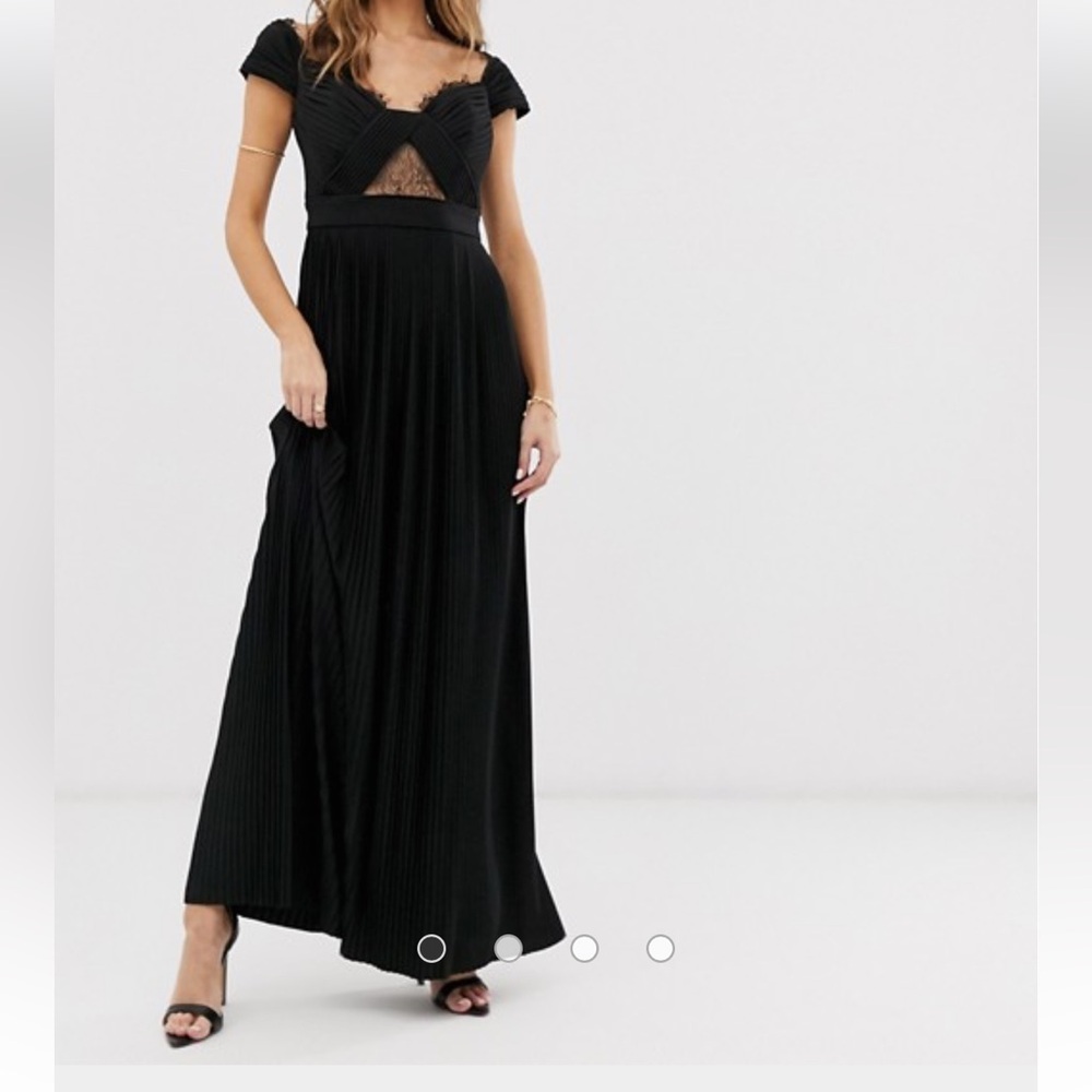 ASOS Black Lace Bridesmaid Dress